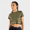 Dámske tričko Flux CropTop Khaki - SQUATWOLF