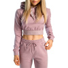 Dámska mikina Essential Cropped Hoodie Mauve - STRIX