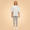 Dámske tričko Oversized Bliss Grey - BeastPink