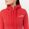 Dámska mikina so zipsom Limitless Hot Red - GymBeam