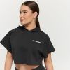 Dámska mikina Cropped Relay Black - GymBeam