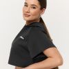 Dámska mikina Cropped Relay Black - GymBeam