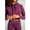 Dámska mikina Essential Cropped Hoodie Plum - STRIX