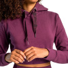 Dámska mikina Essential Cropped Hoodie Plum - STRIX