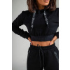Dámska mikina Essential Cropped Hoodie Black - STRIX