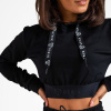 Dámska mikina Essential Cropped Hoodie Black - STRIX