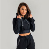 Dámska mikina Essential Cropped Hoodie Black - STRIX
