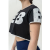Dámske tričko Oversized Crop Top Game On Black - NEBBIA