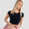 Dámske tričko Cropped Aura Black - GymBeam