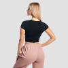 Dámske tričko Cropped Aura Black - GymBeam