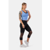 Dámske tielko Crop Top Sporty Slim Fit Light Blue - NEBBIA