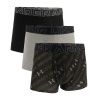 Pánske boxerky M Perf Cotton Nov 3in 3Pack Čierna - Under Armour