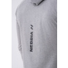 Pánske Tričko Long-Sleeve Hoodie Light Grey - NEBBIA