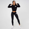 Dámska mikina Crop Black - BeastPink