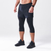 Kompresné legíny  All-Action Short + Tight Black - SQUATWOLF