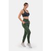 Dámske tepláky High Waist Loose Fit Dark Green - NEBBIA