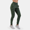 Dámske tepláky High Waist Loose Fit Dark Green - NEBBIA