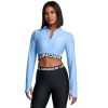 Dámsky top HeatGear Rib 1/4 Zip LS Blue - Under Armour
