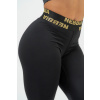 Dámske legíny Classic High Waist Intense Perform Black/Gold - NEBBIA