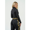 Dámska mikina so zipom Intense Warm-Up Black/Gold - NEBBIA