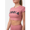 Dámske tričko Crop Top Sporty Hero Old Rose - NEBBIA