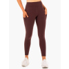 Dámske legíny s vysokým pásom a vreckami Reset Chocolate - Ryderwear
