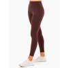 Dámske legíny s vysokým pásom a vreckami Reset Chocolate - Ryderwear