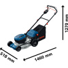 Bosch Akumulátorová kosačka na trávu GRA 18V2-46 SP Professional, 2x aku ProCORE 5,5 Ah  + DARČEK Delta Plus Zátky do uší 1 pár CONIC001