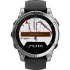 Garmin fenix E - 47mm, AMOLED, Stainless Steel/Graphite, Black band