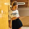 Dámske tričko Oversized Varsity White - GymBeam