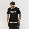 Tričko Oversized Varsity Black - GymBeam