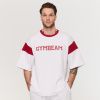 Tričko Premium Heavyweight Varsity White - GymBeam