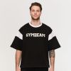 Tričko Premium Heavyweight Varsity Black - GymBeam