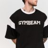 Tričko Premium Heavyweight Varsity Black - GymBeam