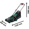 Bosch Dvojakumulátorová kosačka na trávu ROTAK18V2-38, solo  + DARČEK Bosch HRAČKA Akumulátorová kosačka na trávu