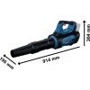 Bosch Akumulátorové dúchadlo GBL 18V-800 Professional, solo  + DARČEK Delta Plus Zátky do uší 1 pár CONIC001