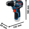 Bosch Akumulátorový vŕtací skrutkovač GSR 12V-32 Professional, kartón, solo  + DARČEK Delta Plus Zátky do uší 1 pár CONIC001