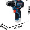 Bosch Akumulátorový vrtací šroubovák GSR 12V-32 Professional, karton, solo