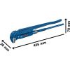 Bosch Pravé trubkové kleště 90°, 420 mm Professional