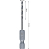 Bosch Špirálový vrták do kovu HSS, stopka 1/4“ šesťhran, 2 x 24 x 60 mm  + DARČEK Delta Plus Zátky do uší 1 pár CONIC001