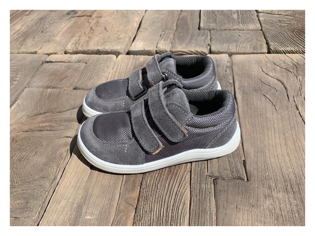 Baby Bare Shoes Febo Sneakers Grey - boSo