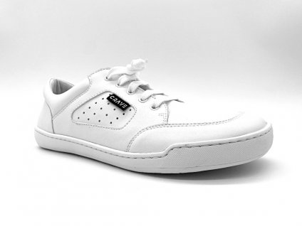 Barefoot kožené tenisky Crave - London White Bílé