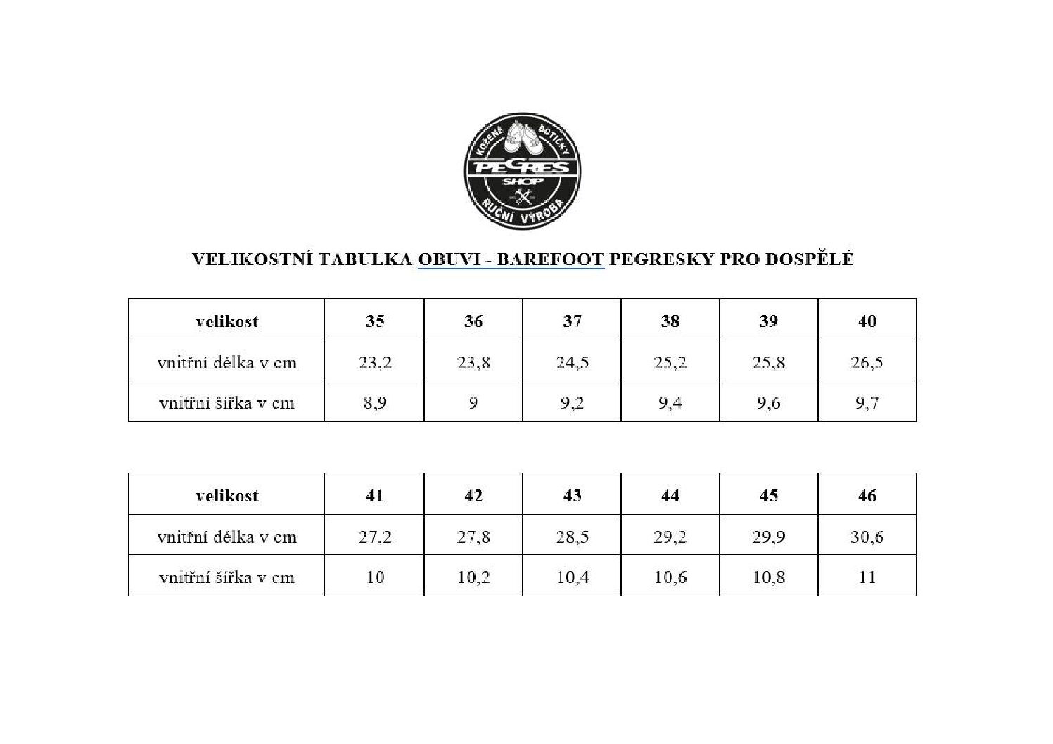 pegres-barefoot-tenisky-BF-53-velikostni-tabulka