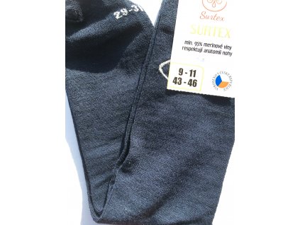 Surtex ponozky spolecenske 95%merino tmave modre2