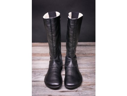 Be Lenka barefoot kozačky Winter Long - Black