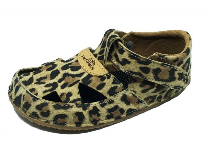 Barefoot Pegres sandály leopard BF20