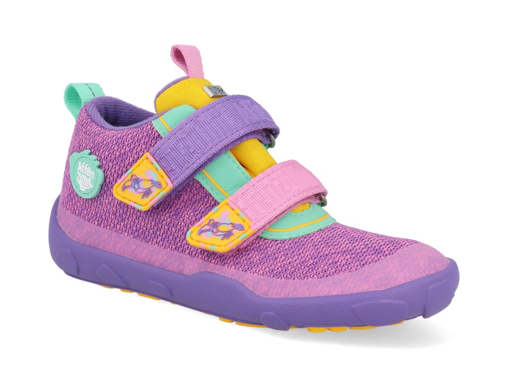 00844 40120 barefoot detske kotnikove boty affenzahn minimal lowboot knit happy creative tucan 1