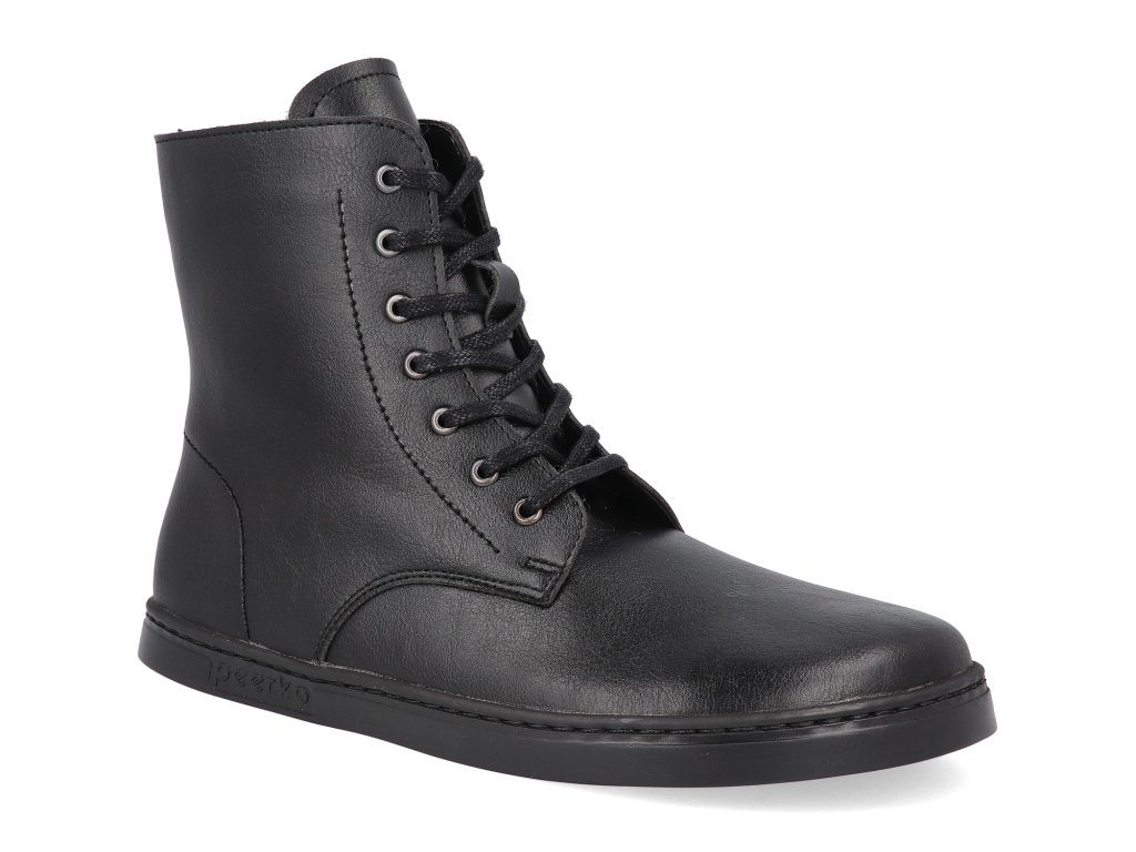 2.305 barefoot kotnikove boty peerko wegan zipper black 1