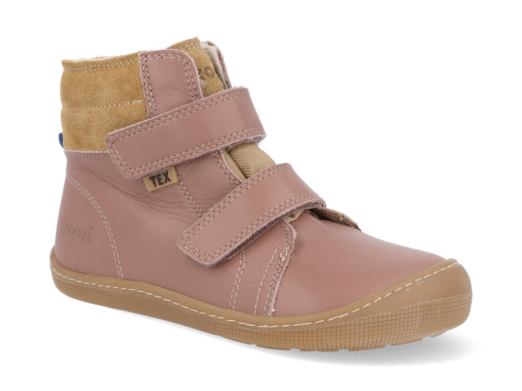07T040.102 600 barefoot detske zimni boty koel demil napa wp wool old rose 1