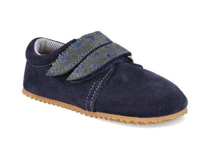 Beda Barfuß Krabbelschuhe - Lucas blau